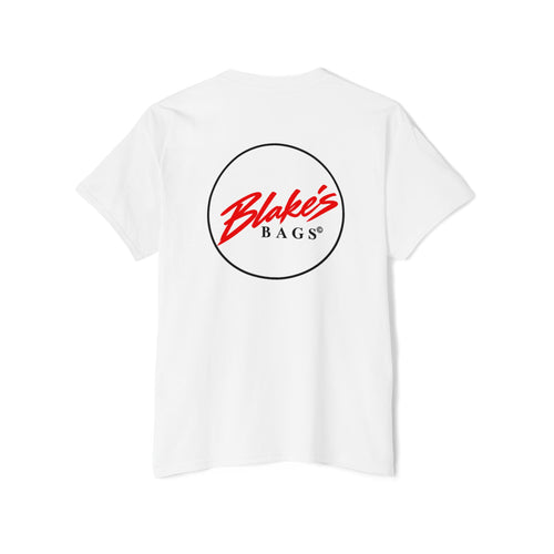 Blake's Bags Logo Pocket Tee — Casual Branded Cotton T-Shirt